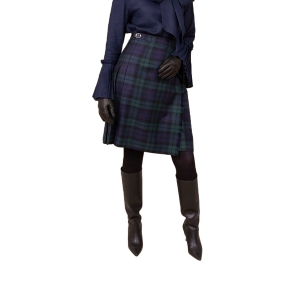 KILT. O’Neil of Dublin wool blue & green pleated skirt sz 12 St. Patrick’s Day - Picture 1 of 16